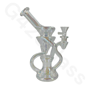 8 Inch Electroplate Recycler Oil Rig Ice Bong | Water Pipe