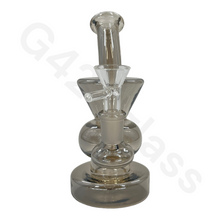 Load image into Gallery viewer, 6 Inch Electroplate Recycler Oil Rig Ice Bong | Water Pipe
