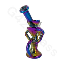 Load image into Gallery viewer, 8 Inch Electroplate Recycler Oil Rig Ice Bong | Water Pipe
