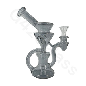 8 Inch Electroplate Recycler Oil Rig Ice Bong | Water Pipe