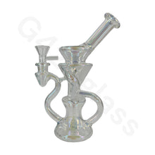 Load image into Gallery viewer, 8 Inch Electroplate Recycler Oil Rig Ice Bong | Water Pipe
