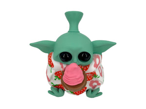 Baby Yoda Silicone Pipe Glass Bowl Star Wars Collectable Colorful Pattern with Lid