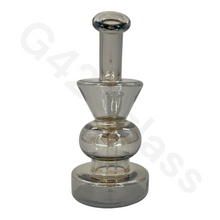 Load image into Gallery viewer, 6 Inch Electroplate Recycler Oil Rig Ice Bong | Water Pipe
