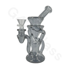 Load image into Gallery viewer, 8 Inch Electroplate Recycler Oil Rig Ice Bong | Water Pipe
