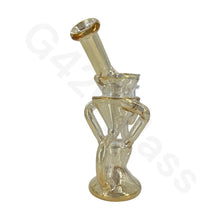 Load image into Gallery viewer, 8 Inch Electroplate Recycler Oil Rig Ice Bong | Water Pipe
