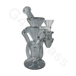 8 Inch Electroplate Recycler Oil Rig Ice Bong | Water Pipe