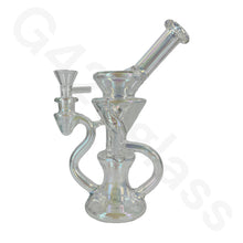 Load image into Gallery viewer, 8 Inch Electroplate Recycler Oil Rig Ice Bong | Water Pipe
