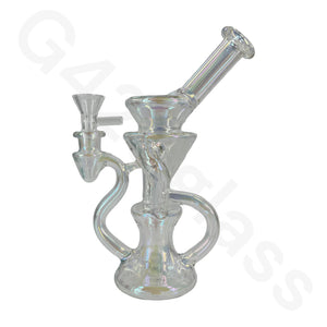 8 Inch Electroplate Recycler Oil Rig Ice Bong | Water Pipe