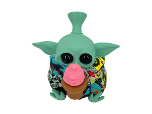 Baby Yoda Silicone Pipe Glass Bowl Star Wars Collectable Colorful Pattern with Lid