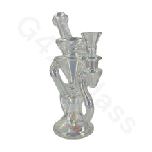 Load image into Gallery viewer, 8 Inch Electroplate Recycler Oil Rig Ice Bong | Water Pipe
