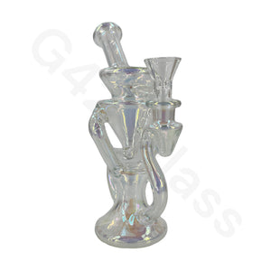 8 Inch Electroplate Recycler Oil Rig Ice Bong | Water Pipe