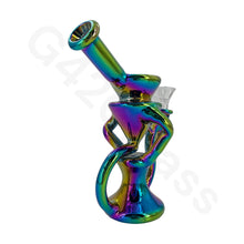 Load image into Gallery viewer, 8 Inch Electroplate Recycler Oil Rig Ice Bong | Water Pipe
