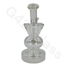 Load image into Gallery viewer, 6 Inch Electroplate Recycler Oil Rig Ice Bong | Water Pipe
