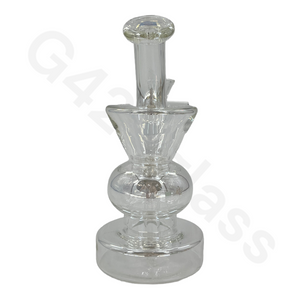 6 Inch Electroplate Recycler Oil Rig Ice Bong | Water Pipe