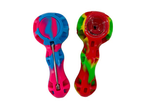 variety color pattern glass silicone pipe