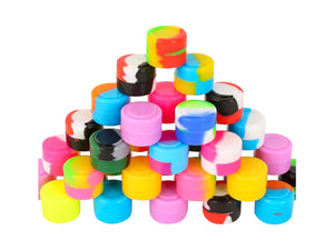 Luxury Container Sets 7pcs with 7 Different Silicone Containers w/ 60ML Glass Jar Containers Multiple Color Available