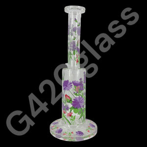 10 Inch Plants Decals Glass Water Pipe Hookah Bong