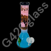 Load image into Gallery viewer, 10 Inch Beaker Base Ice Bong with Painted Characters
