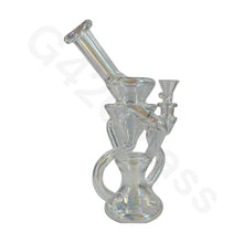 Load image into Gallery viewer, 8 Inch Electroplate Recycler Oil Rig Ice Bong | Water Pipe
