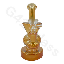 Load image into Gallery viewer, 6 Inch Electroplate Recycler Oil Rig Ice Bong | Water Pipe
