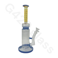 Load image into Gallery viewer, Ribbed glass water pipe
