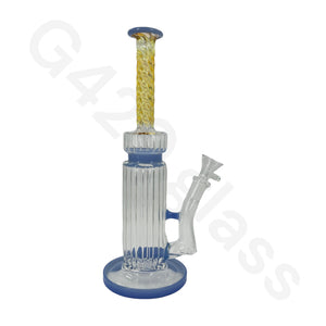 Ribbed glass water pipe