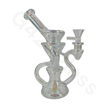 Load image into Gallery viewer, 8 Inch Electroplate Recycler Oil Rig Ice Bong | Water Pipe
