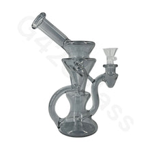 Load image into Gallery viewer, 8 Inch Electroplate Recycler Oil Rig Ice Bong | Water Pipe
