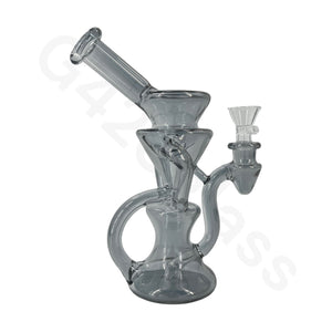 8 Inch Electroplate Recycler Oil Rig Ice Bong | Water Pipe