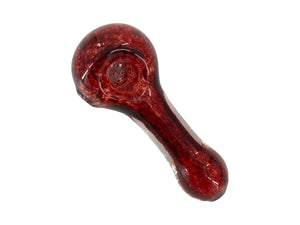 4 1/4 Inch Colorful Frits Powder Style Hand Pipe with Built-in Honeycomb Scree | Head Spoon Pipe