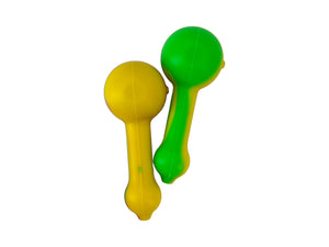 4.5 Inch Gorgeous Silicone Spoon Pipe with Glass Bowl Collectable Variety Patterned Color