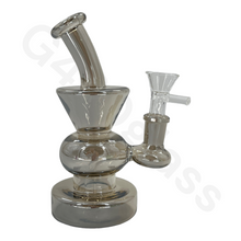 Load image into Gallery viewer, 6 Inch Electroplate Recycler Oil Rig Ice Bong | Water Pipe
