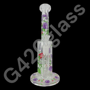 10 Inch Plants Decals Glass Water Pipe Hookah Bong