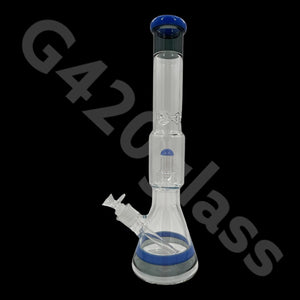 Heavy Duty Beaker Base Ice Bong with Drum Perc | 17 Inch