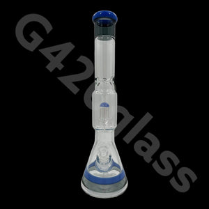 Heavy Duty Beaker Base Ice Bong with Drum Perc | 17 Inch