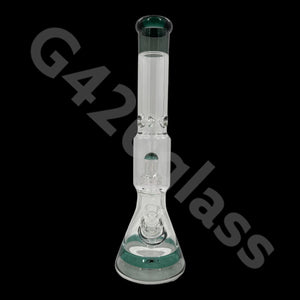 Heavy Duty Beaker Base Ice Bong with Drum Perc | 17 Inch